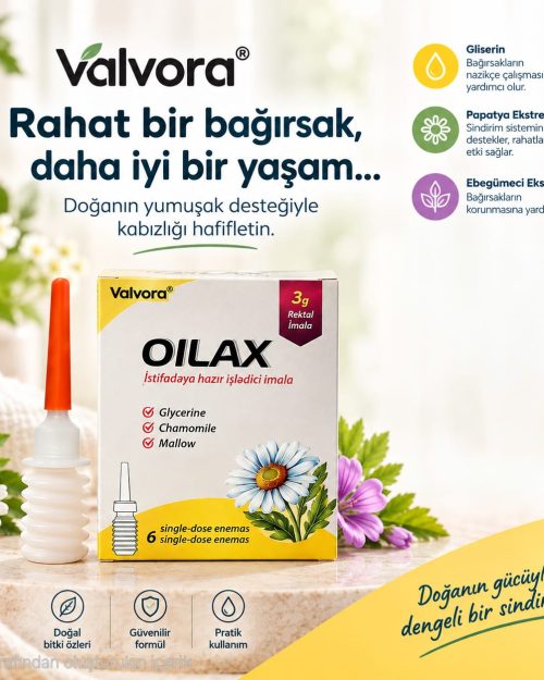 VALVORA OILAX Kullanıma Hazır Rektal Lavman 3g